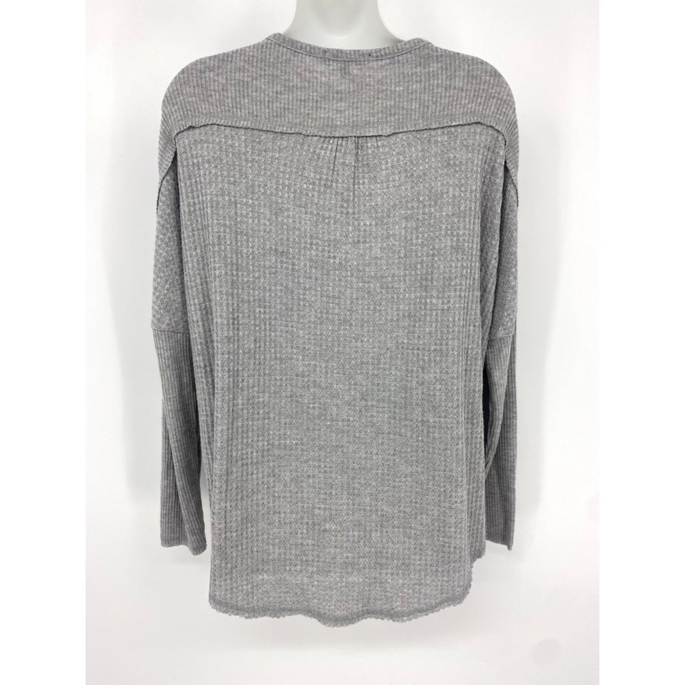 Gibsonlook waffle knit long sleeve henley top NEW size XS - Picture 3 of 3